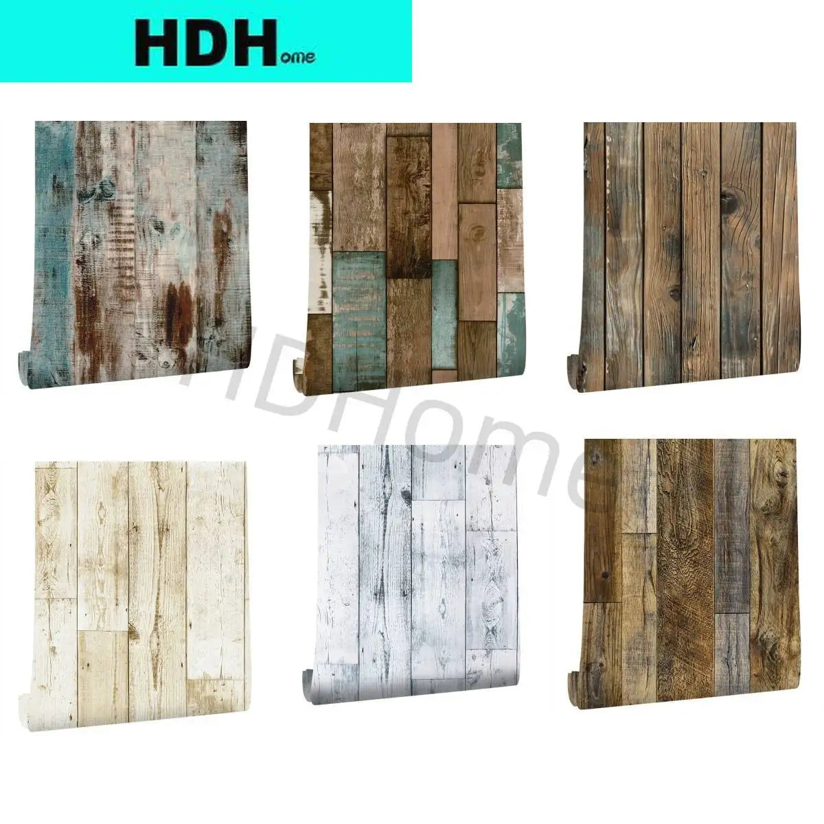 Wood Grain Self Adhesive Wallpaper Roll PVC Retro Wood Contact Paper Vintage Waterproof Peel and Stick Wallpapers for Wall Decor
