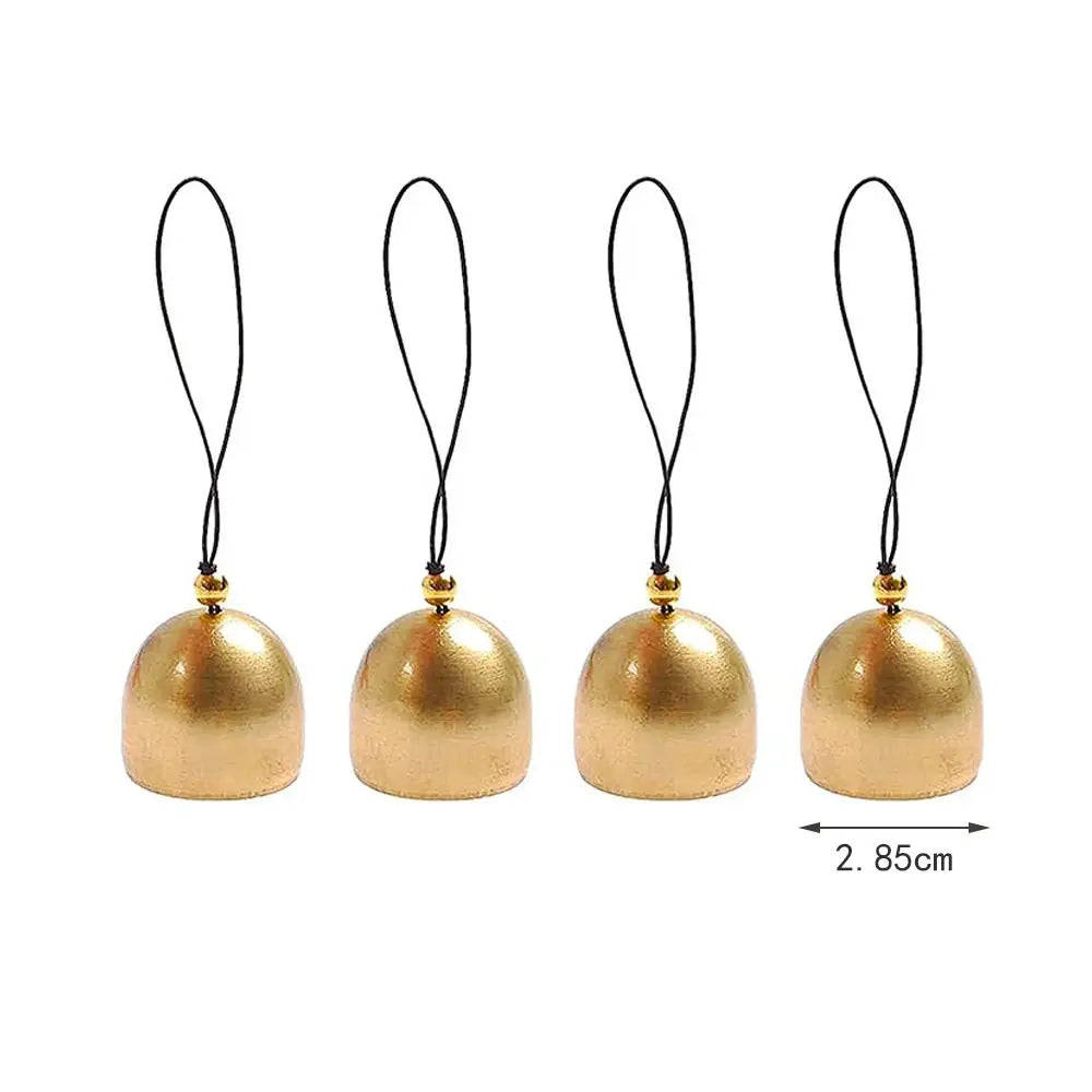 4PCS DIY Metal Wind Chimes Mini Jingle Ornament 2.85cm Tree Pendant Decor Hanging Anti-theft Bell Home Decor