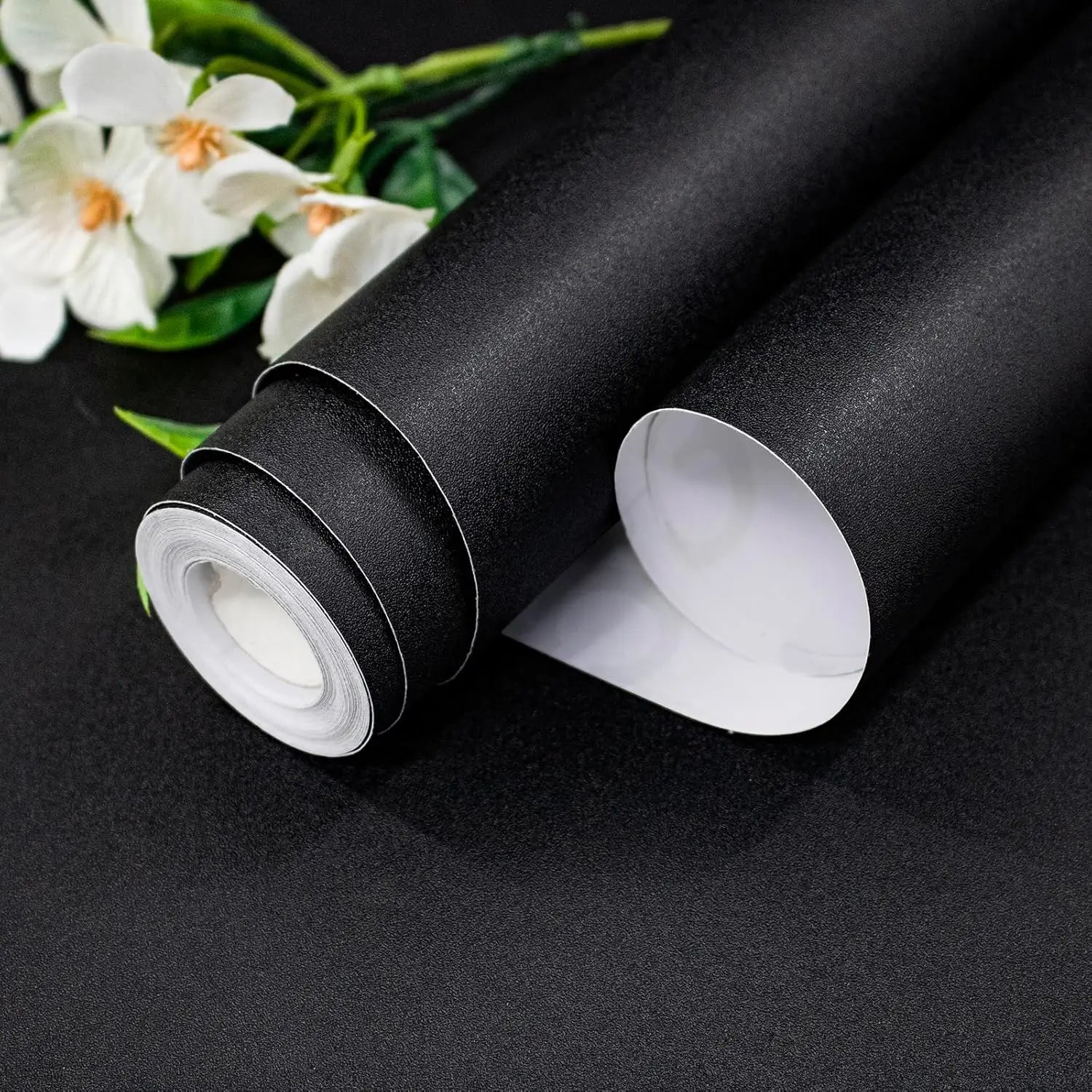 Waterpoof Matte Solid Wallpaper Black Vinyl Self-Adhesive Stickers for Wall Furniture Livingroom Contact Paper Home Decor