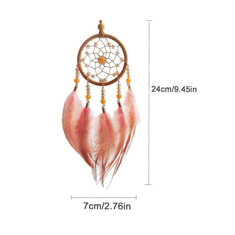 Creative Car Pendant Dream Catcher Forest Feather Wind Chime Decoration Valentine's Day Gift Girly Birthday Gift Home Decor