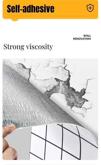 1 roll marble thick foam bedroom wallpaper imitation ceramic tile self-adhesive wallpaper bathroom waterproof wall sticker