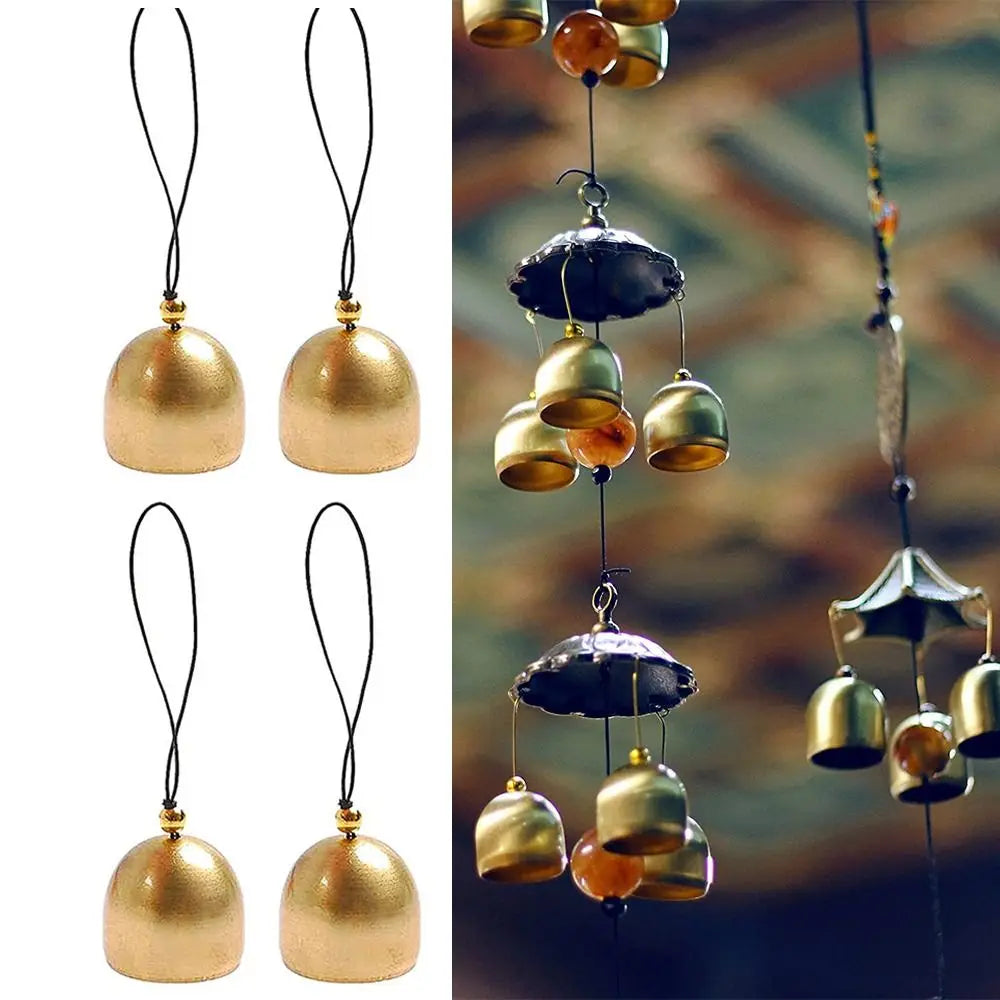 4PCS DIY Metal Wind Chimes Mini Jingle Ornament 2.85cm Tree Pendant Decor Hanging Anti-theft Bell Home Decor