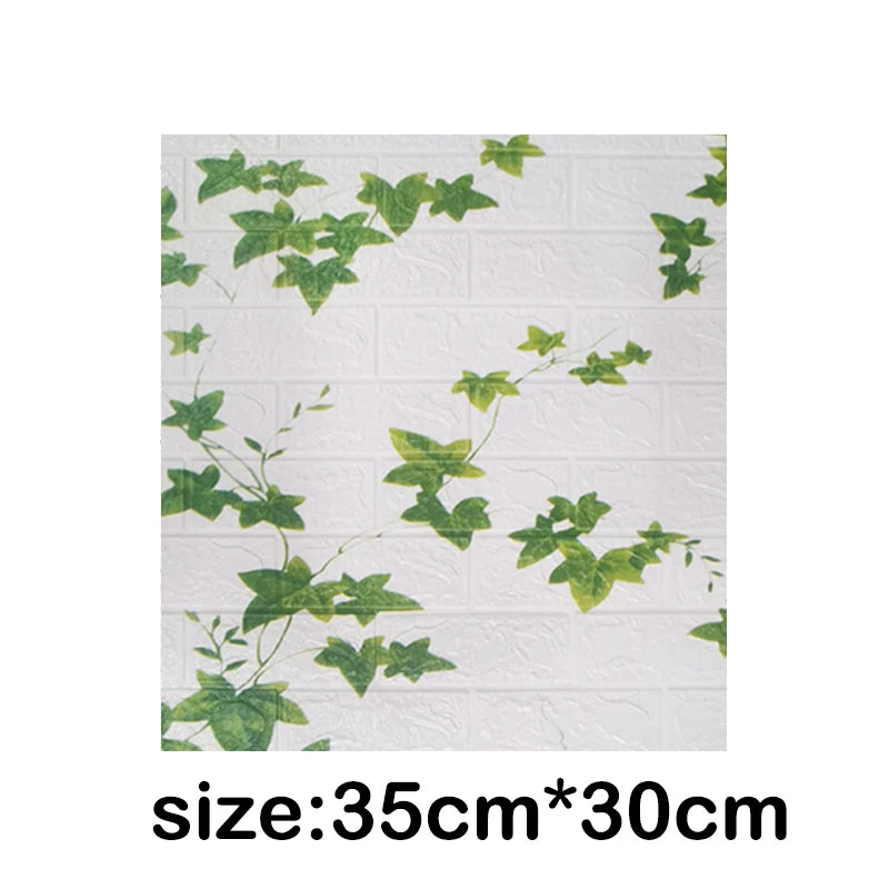 5-30pcs 35cm*30cm DIY Self-adhesive 3D Wall Stickers For Bedroom Waterproof Home Decor Background Foam Brick Wallpaper
