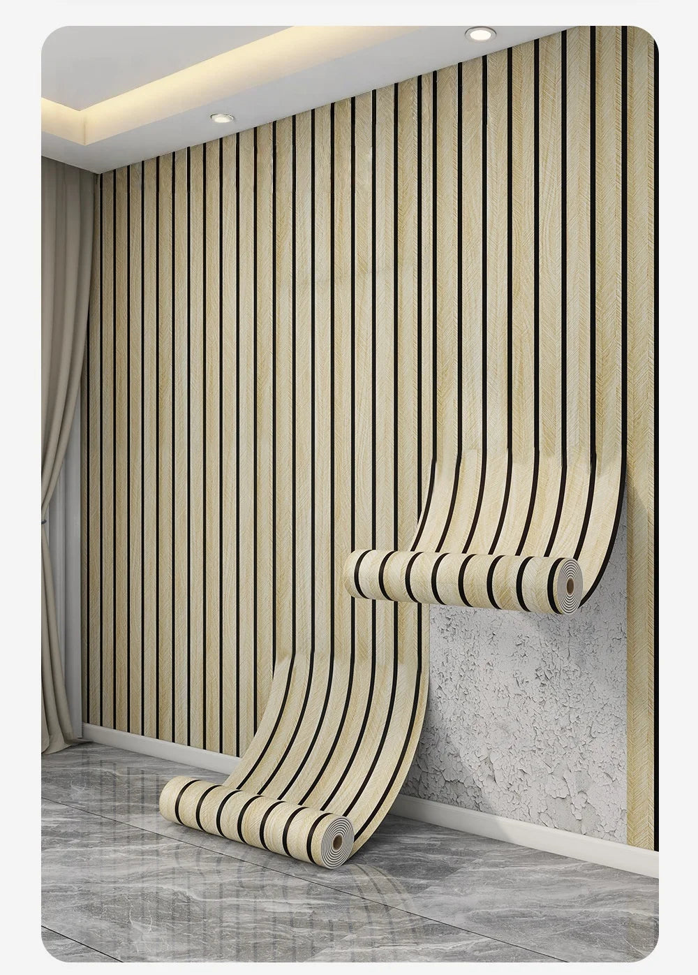 10M/5M/3M Wood Grain Self-adhesive Wallpaper for Bedroom Living Room Wall Cladding Peel&Stick Waterproof Wall Sticker Home Decor