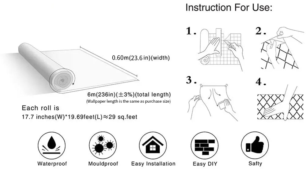 Vinyl Self-adhesive Waterproof Wood Wallpapers Wall Stickers for Wall in Rolls Furniture Renovation Film Bedroom Home Decor PVC
