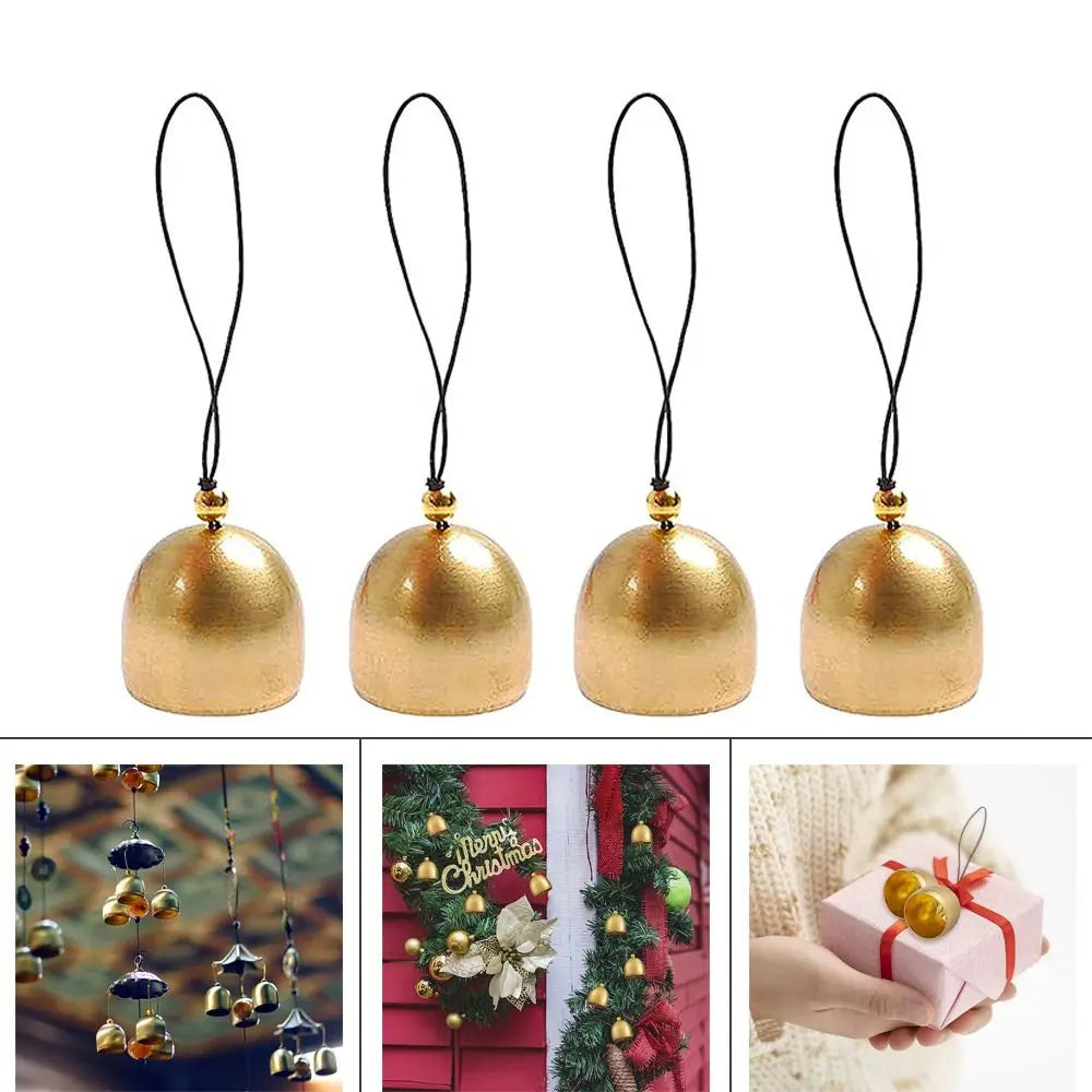4PCS DIY Metal Wind Chimes Mini Jingle Ornament 2.85cm Tree Pendant Decor Hanging Anti-theft Bell Home Decor