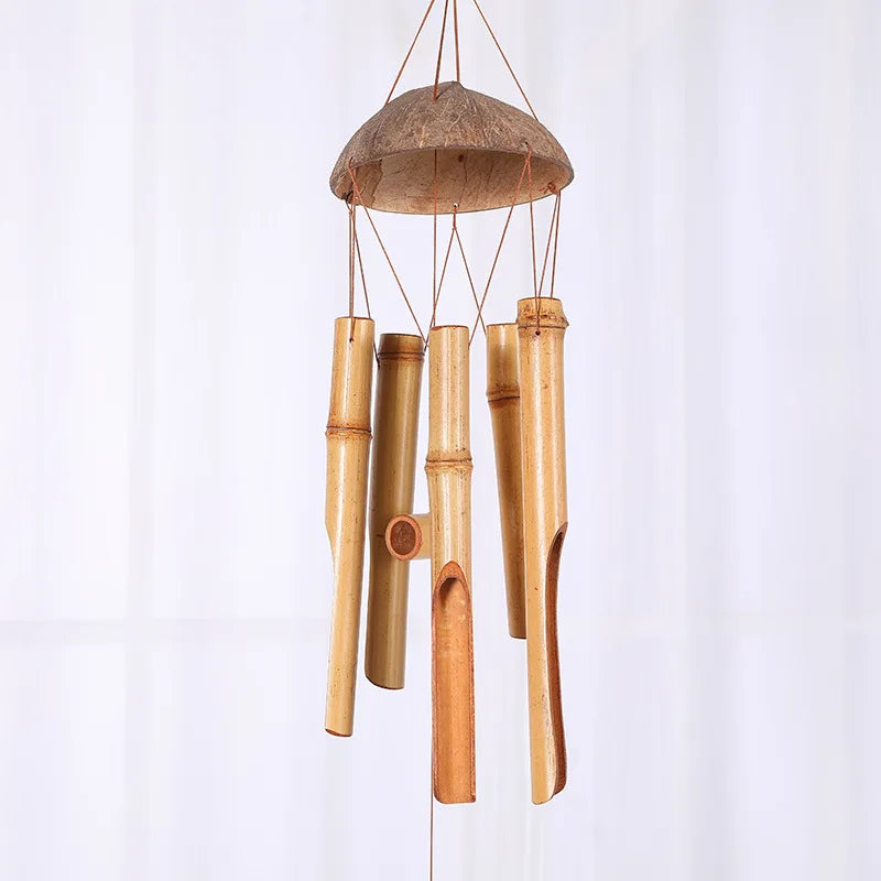72Centimeter Bamboo Wind Chime Coconut shell Home Doorbell Window Decorations Handicraft Scenic Spot Style
