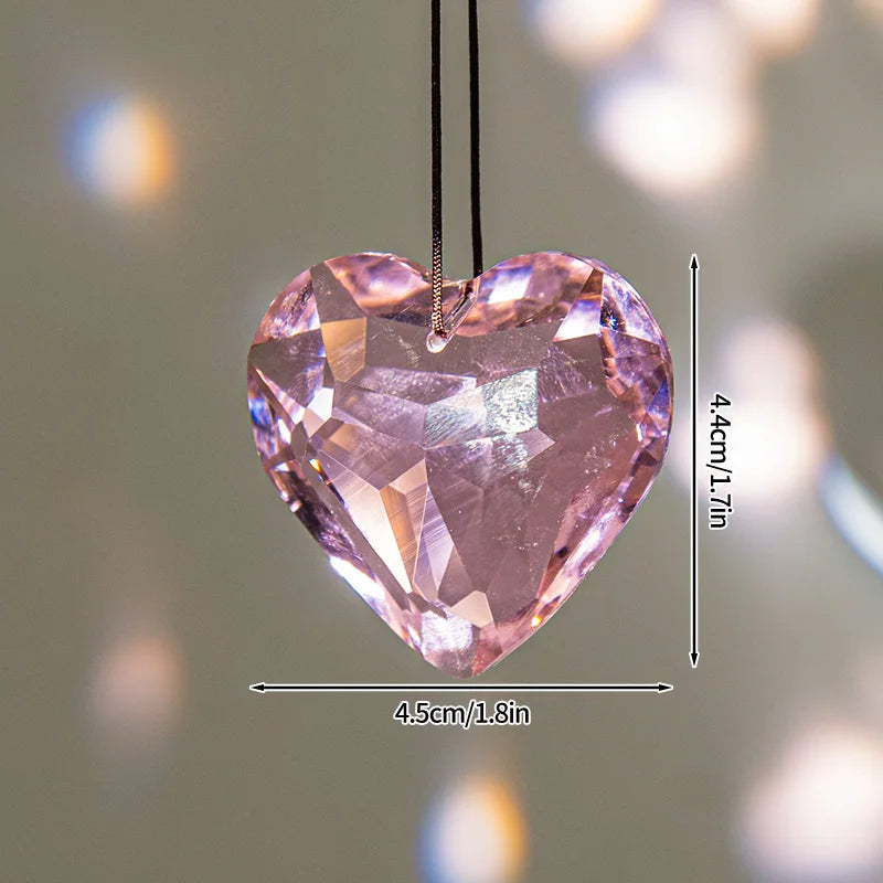 Crystal Suncatcher Moon Star Rainbow Sun Catcher Wind Chime Pendant Sun Catcher Pendants Outdoor Garden Yard Hanging Decor