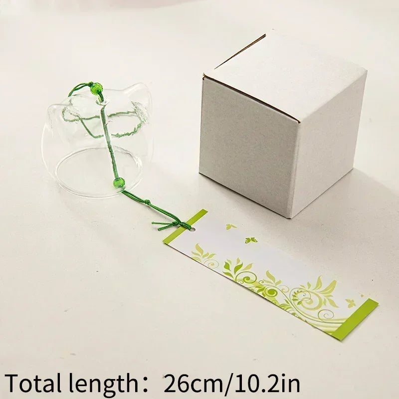 Japanese Wind Chime Handmade Sakura Wind Chimes Garden Decoration Outdoor Glass Furin Wall Hanging Home Decor Small Wind Bells