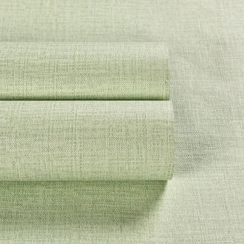 Self-adhesive Wallpaper Waterproof Solid Color Linen Pattern Living Room Bedroom Room Cabinet Decoration Sticker