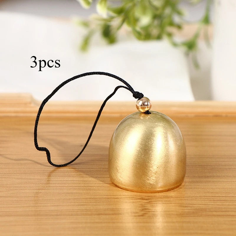 3pcs Pure Copper Metal Wind Chime Pendant, Anti-Theft Door Decoration, Ideal for Birthday, Wedding, Christmas, Event Party