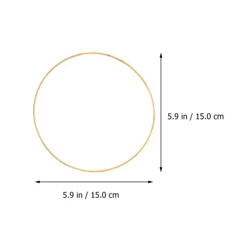 10Pcs 10/15cm Metal Ring Dreamcatcher Hoop Rings DIY Wedding Wind Chime Hanging Decorations Circles Round Handmade Dreamcatcher