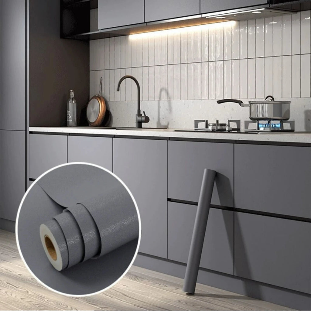 Waterpoof Matte Solid Wallpaper Black Vinyl Self-Adhesive Stickers for Wall Furniture Livingroom Contact Paper Home Decor