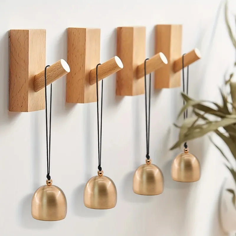 3pcs Pure Copper Metal Wind Chime Pendant, Anti-Theft Door Decoration, Ideal for Birthday, Wedding, Christmas, Event Party