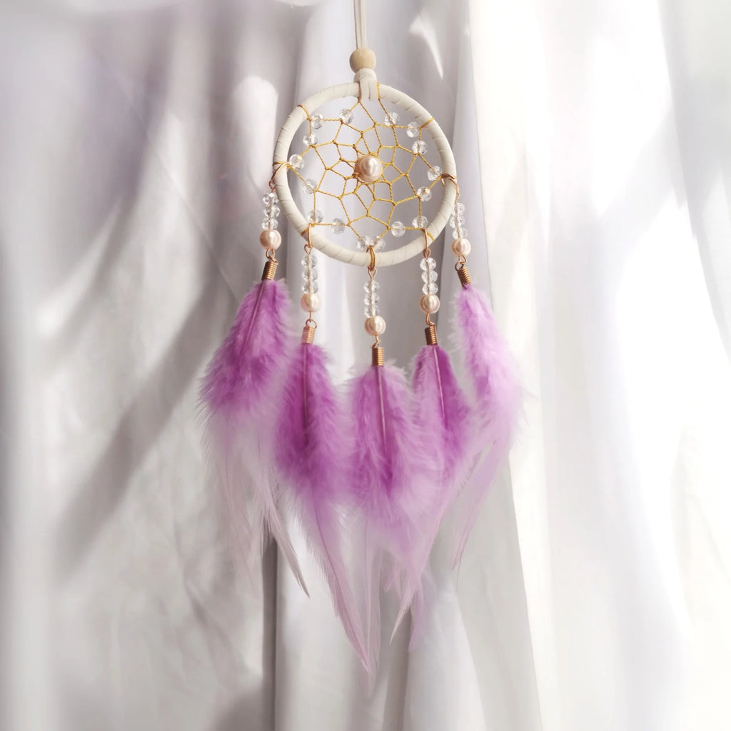 Creative Car Pendant Dream Catcher Forest Feather Wind Chime Decoration Valentine's Day Gift Girly Birthday Gift Home Decor