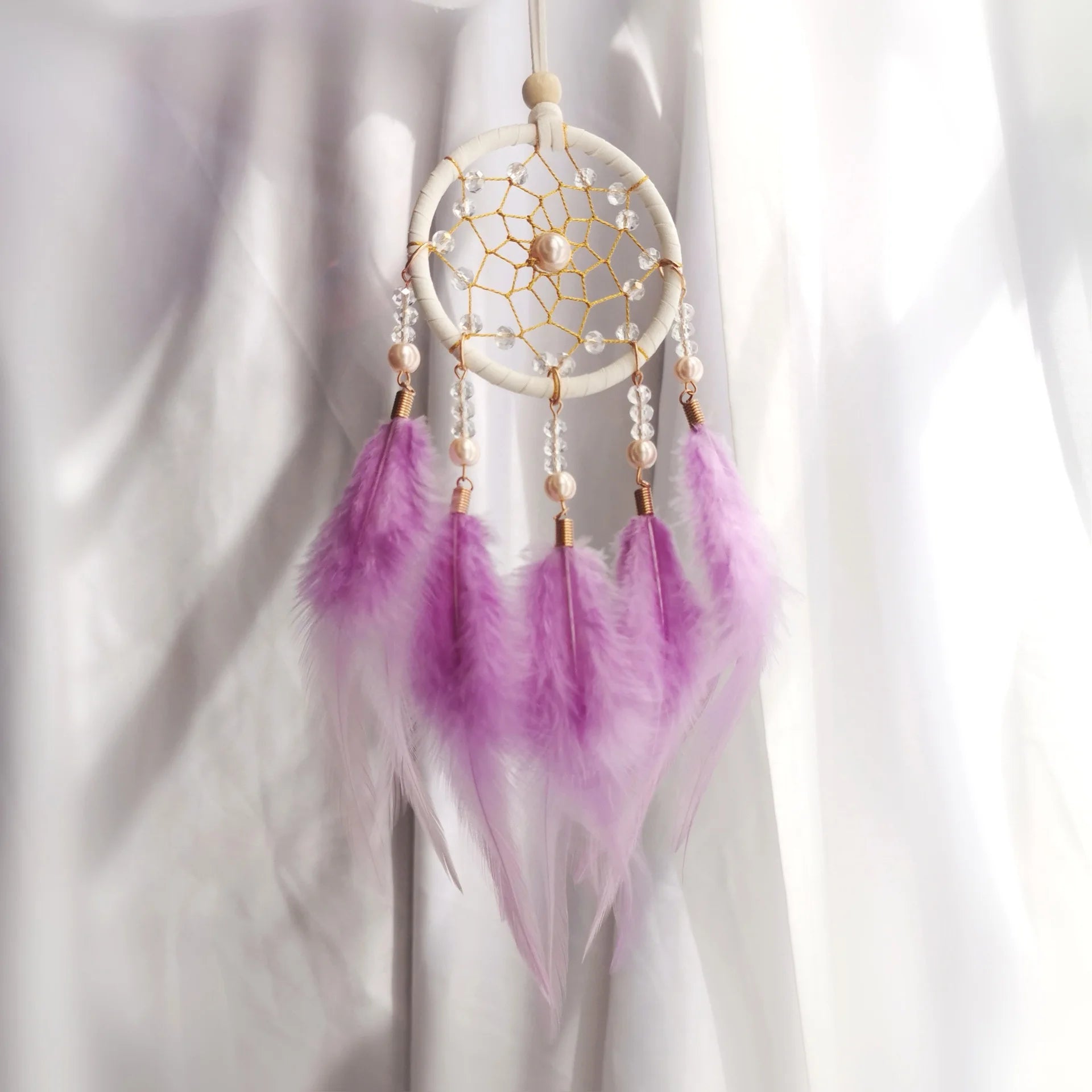 Creative Car Pendant Dream Catcher Forest Feather Wind Chime Decoration Valentine's Day Gift Girly Birthday Gift Home Decor