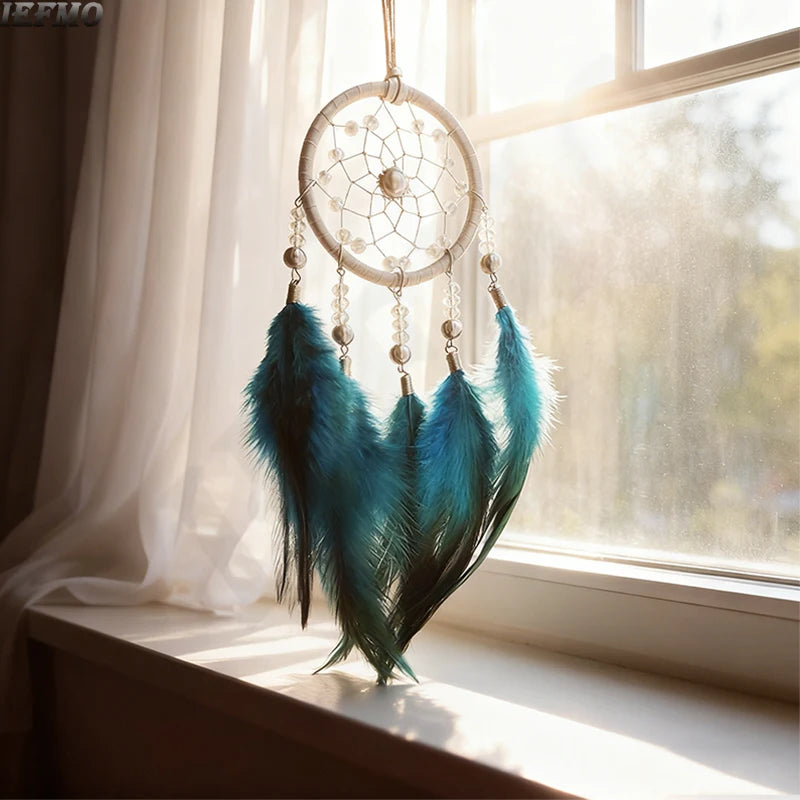 Creative Car Pendant Dream Catcher Forest Feather Wind Chime Decoration Valentine's Day Gift Girly Birthday Gift Home Decor