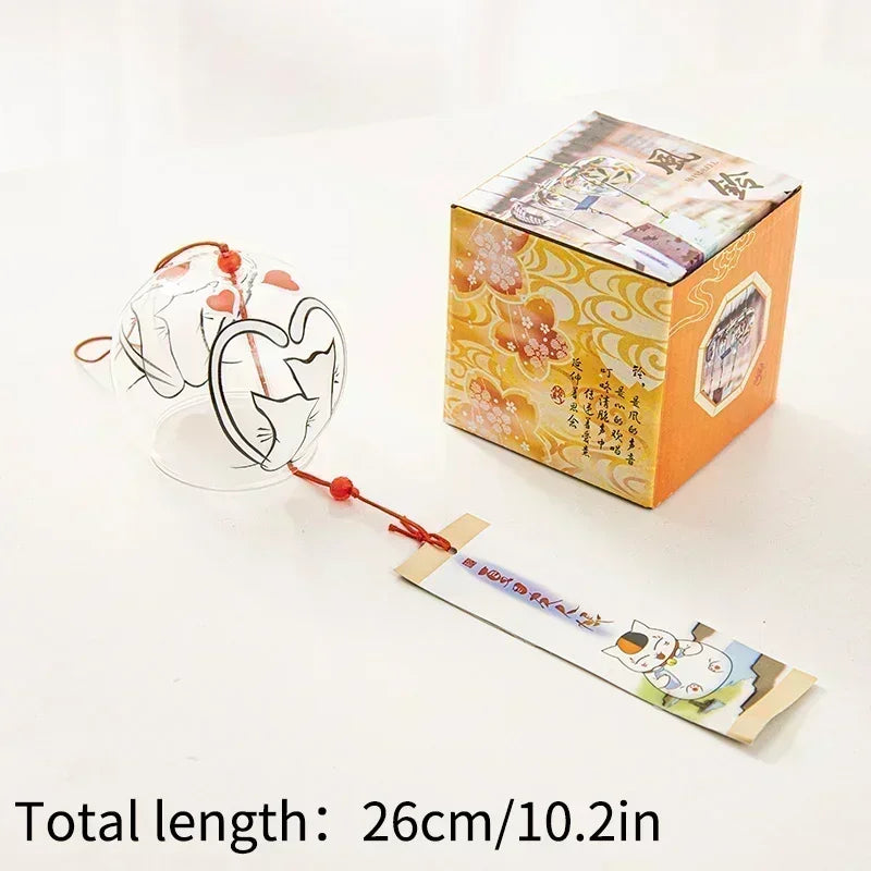 Japanese Wind Chime Handmade Sakura Wind Chimes Garden Decoration Outdoor Glass Furin Wall Hanging Home Decor Small Wind Bells