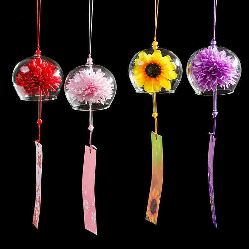 1PC Wind Bell Japan Wind Chimes Handmade Glass Furin Spa Kitchen Office Decor Japanese Room Decor For Home Decoration Party