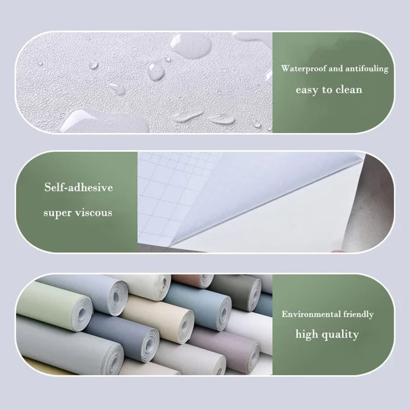 PVC Retro Red-brown Brick Pattern Oil-proof Self-adhesive Waterproof Wall Paste Dormitory Living Room Background Wallpaper Home