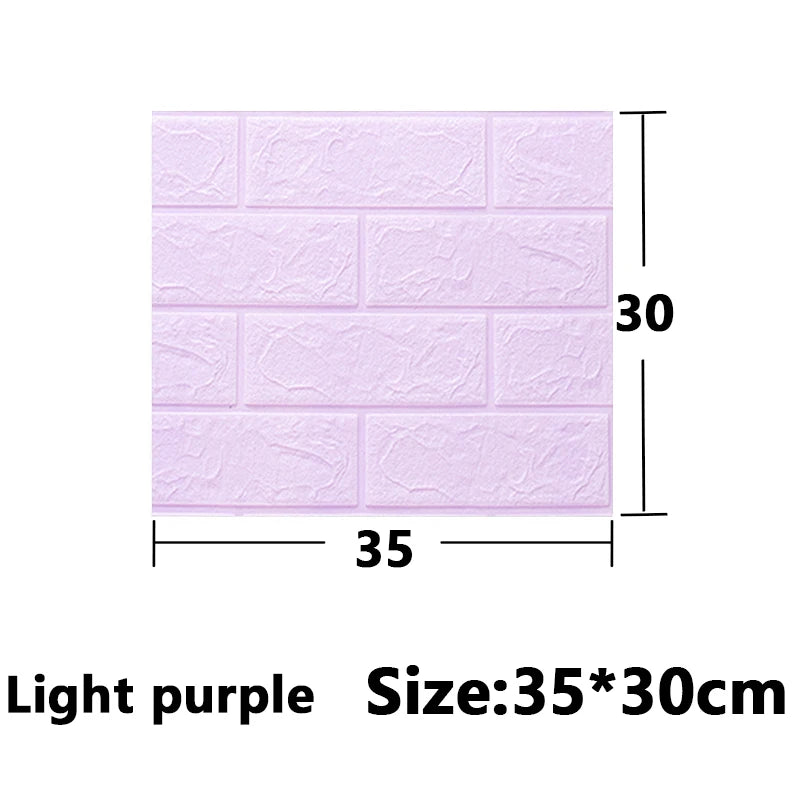 5-30pcs 35cm*30cm DIY Self-adhesive 3D Wall Stickers For Bedroom Waterproof Home Decor Background Foam Brick Wallpaper