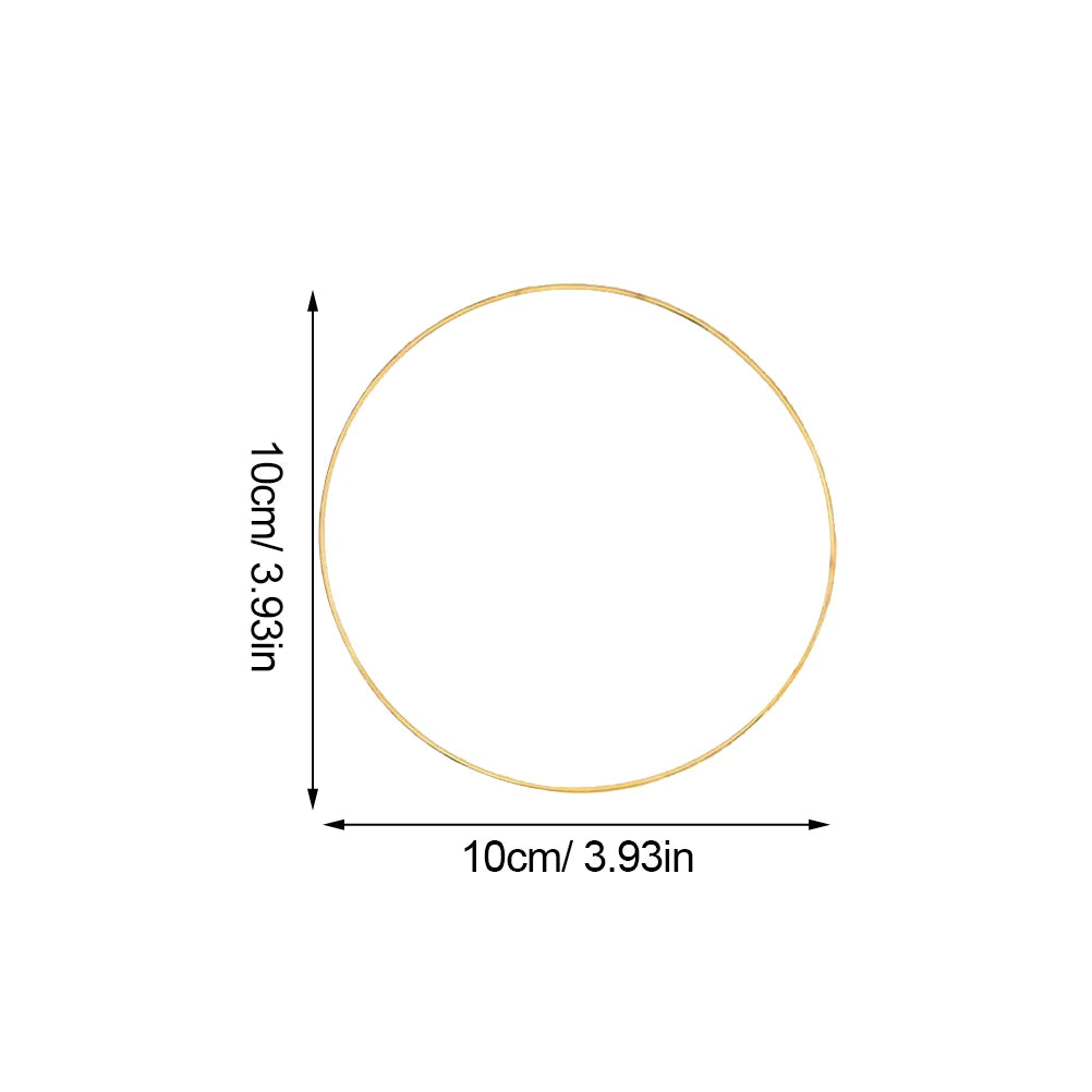 10Pcs 10/15cm Metal Ring Dreamcatcher Hoop Rings DIY Wedding Wind Chime Hanging Decorations Circles Round Handmade Dreamcatcher