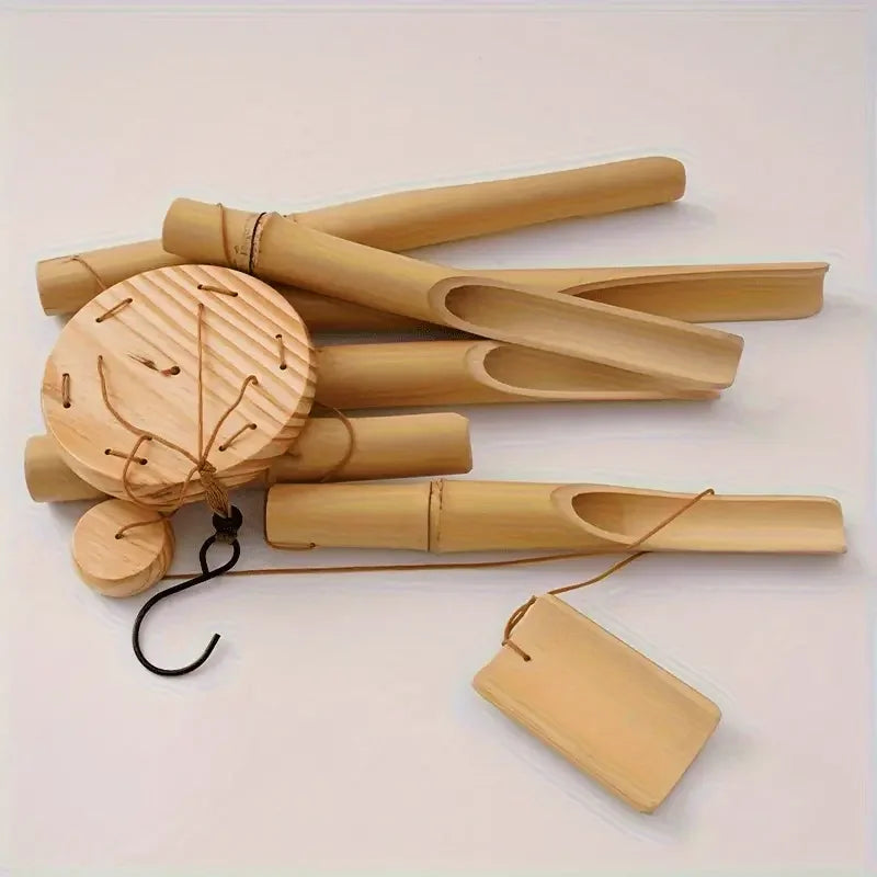 Handcrafted Bamboo Wind Chime- Calm and Deep Sound, Wall-Mounted Outdoor Decoration, Perfect Gift for Any Occasion