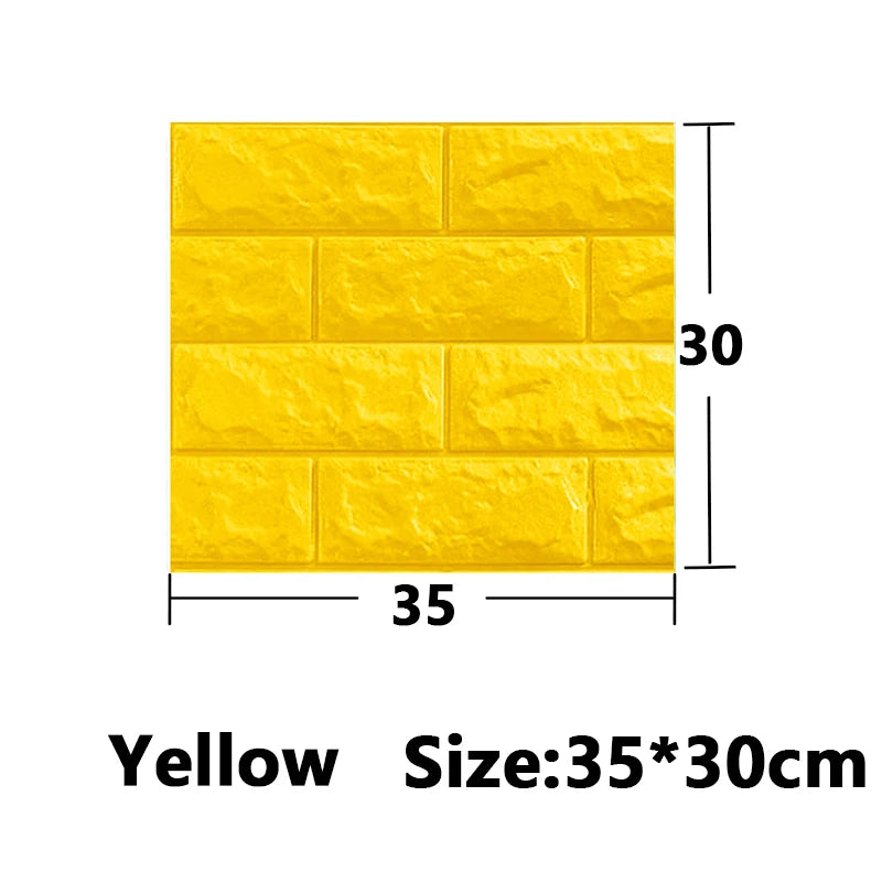 5-30pcs 35cm*30cm DIY Self-adhesive 3D Wall Stickers For Bedroom Waterproof Home Decor Background Foam Brick Wallpaper