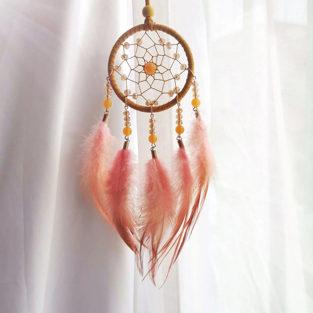 Creative Car Pendant Dream Catcher Forest Feather Wind Chime Decoration Valentine's Day Gift Girly Birthday Gift Home Decor