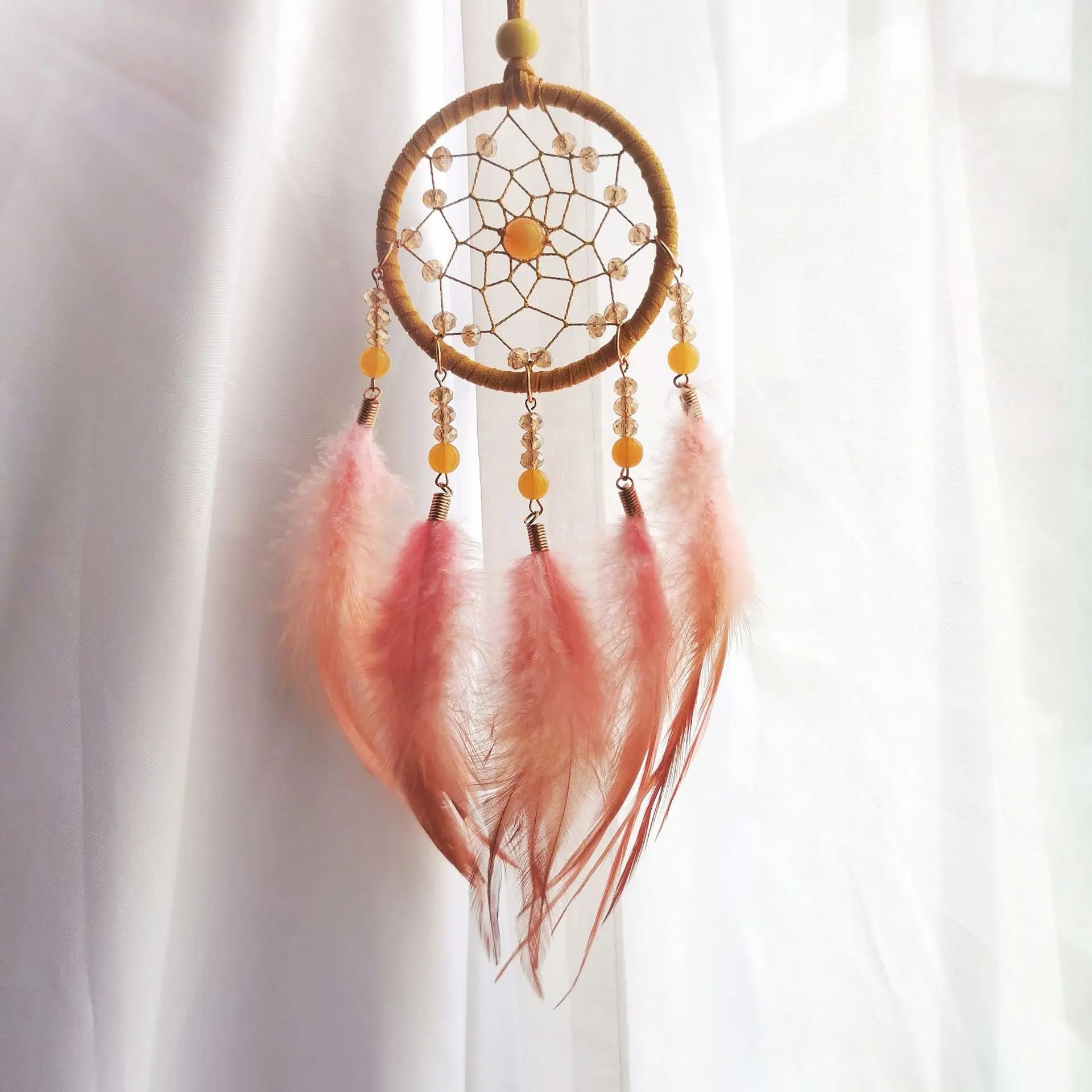 Creative Car Pendant Dream Catcher Forest Feather Wind Chime Decoration Valentine's Day Gift Girly Birthday Gift Home Decor
