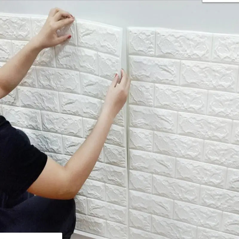 5-30pcs 35cm*30cm DIY Self-adhesive 3D Wall Stickers For Bedroom Waterproof Home Decor Background Foam Brick Wallpaper