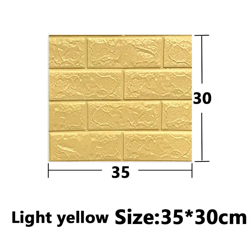5-30pcs 35cm*30cm DIY Self-adhesive 3D Wall Stickers For Bedroom Waterproof Home Decor Background Foam Brick Wallpaper