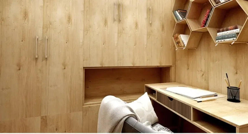 90cm Width Wood Grain PVC Wallpaper for Door Wardrobe Cupboard Table Furniture Waterproof Self Adhesive Stickers Wall Stickers