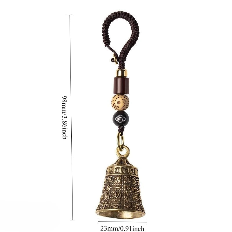Small Prajna Buddha Heart Sutra retro ancestral style wind chime, Buddha bell, peace bell pendant