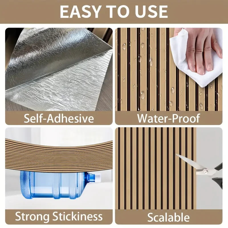 Thick Brown Grid Peel and Stick Wallpaper Faux Plaid Design Waterproof and Moisture-Proof Ideal for Walls Ceilings Home Decor