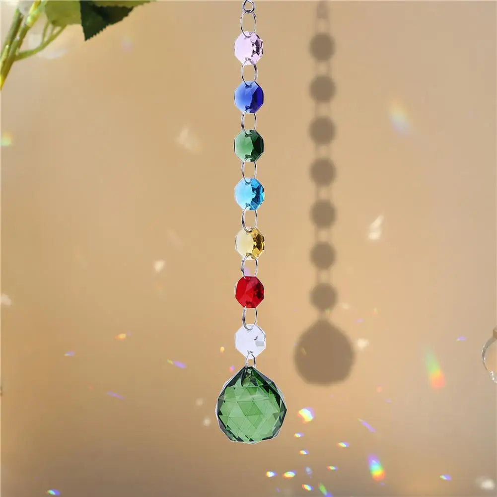 Crystal Ball Prism Light Catcher Hanging Wind Chime for Window Fairy Decor Gifts