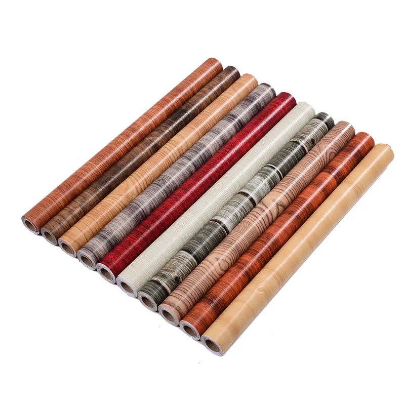 Vinyl Self-adhesive Waterproof Wood Wallpapers Wall Stickers for Wall in Rolls Furniture Renovation Film Bedroom Home Decor PVC