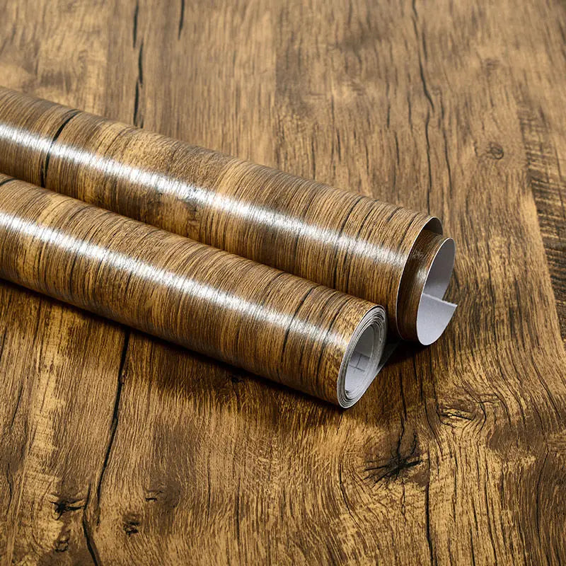 Vinyl Self-adhesive Waterproof Wood Wallpapers Wall Stickers for Wall in Rolls Furniture Renovation Film Bedroom Home Decor PVC