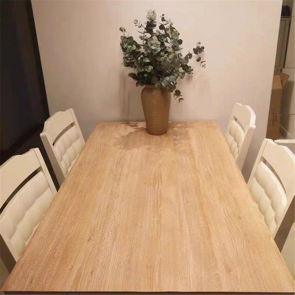 1 Roll Pvc Oil-proof Wood Grain Sticker Self-adhesive Wallpaper For Kitchen Countertop Furniture Cabinet Table Wall Renovation