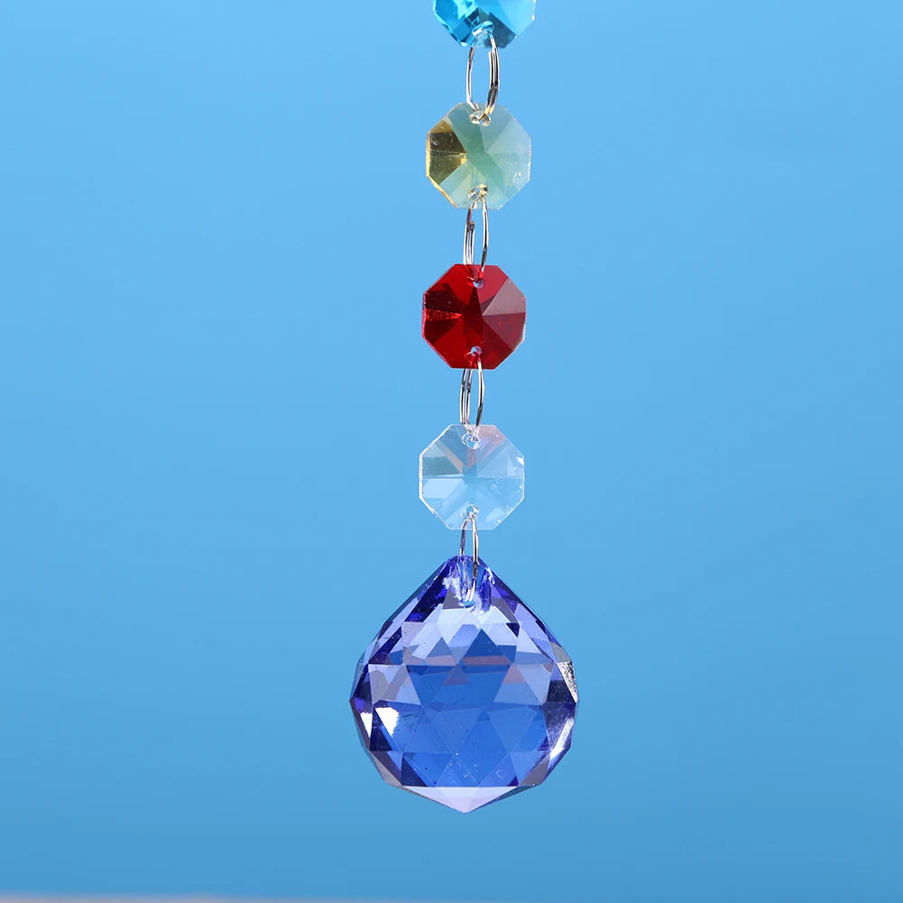 Crystal Ball Prism Light Catcher Hanging Wind Chime for Window Fairy Decor Gifts