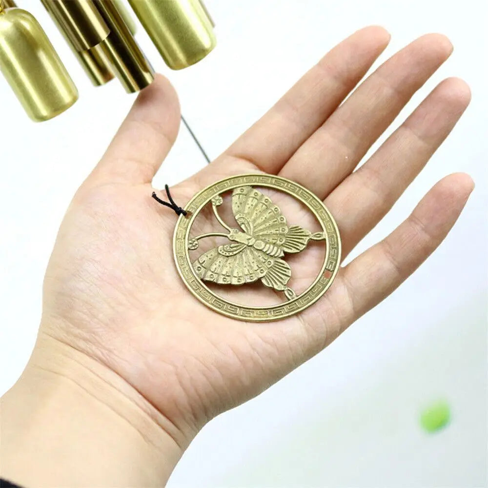 Large Wind Copper Bells Chimes Garden Yard Home Tubes Ornament Decor Outdoor