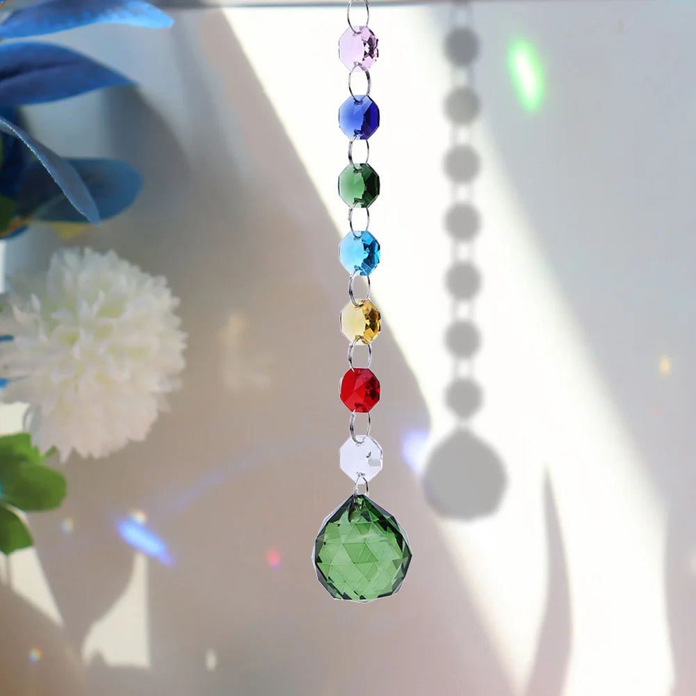 Crystal Ball Prism Light Catcher Hanging Wind Chime for Window Fairy Decor Gifts