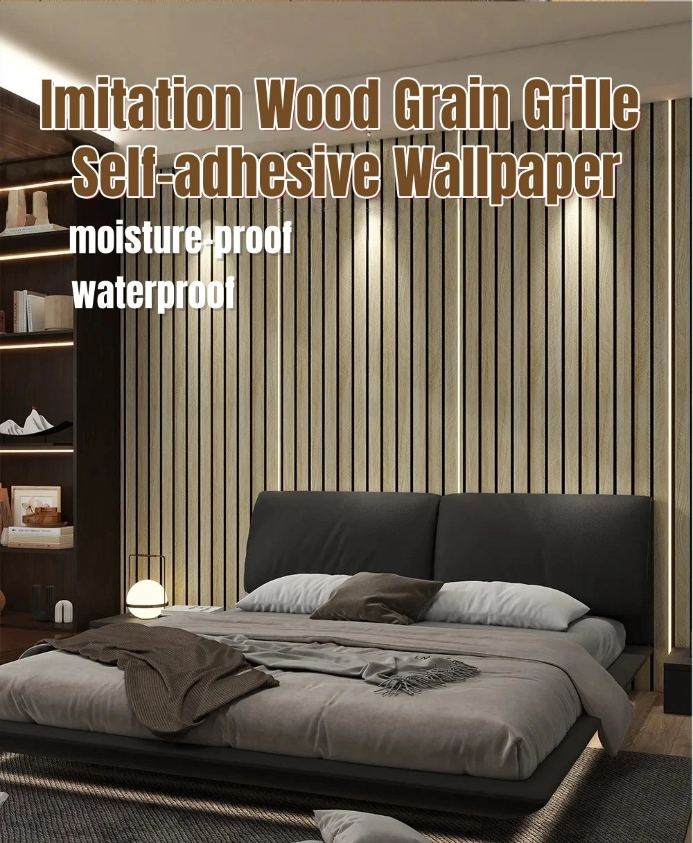 10M/5M/3M Wood Grain Self-adhesive Wallpaper for Bedroom Living Room Wall Cladding Peel&Stick Waterproof Wall Sticker Home Decor