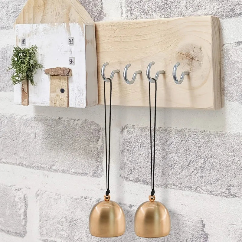 3pcs Pure Copper Metal Wind Chime Pendant, Anti-Theft Door Decoration, Ideal for Birthday, Wedding, Christmas, Event Party