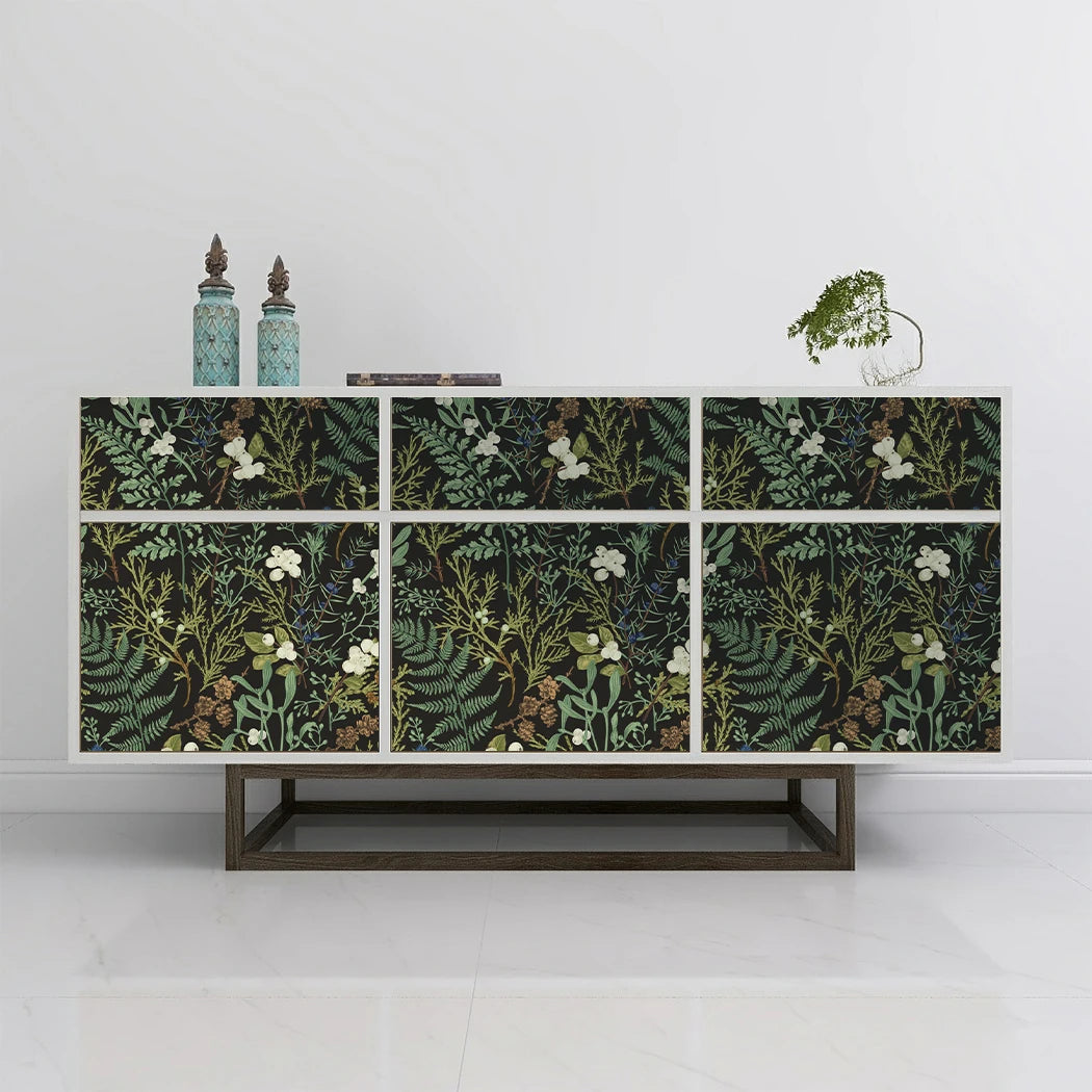 Tropical Rain Forest Peel and Stick Wallpaper White Floral Self Adhesive Removable Leaf Contact Paper For Bedroom Walls Cabinets
