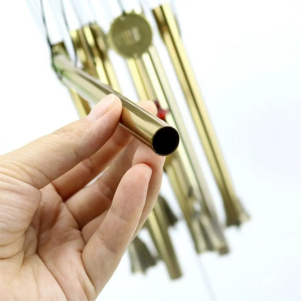 Large Wind Copper Bells Chimes Garden Yard Home Tubes Ornament Decor Outdoor