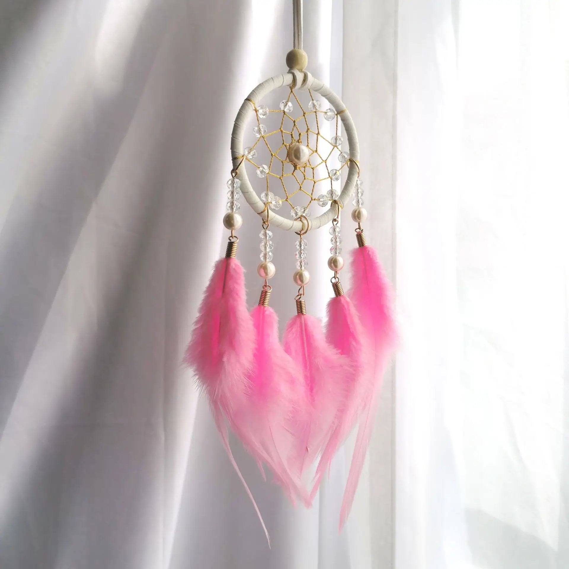 Creative Car Pendant Dream Catcher Forest Feather Wind Chime Decoration Valentine's Day Gift Girly Birthday Gift Home Decor
