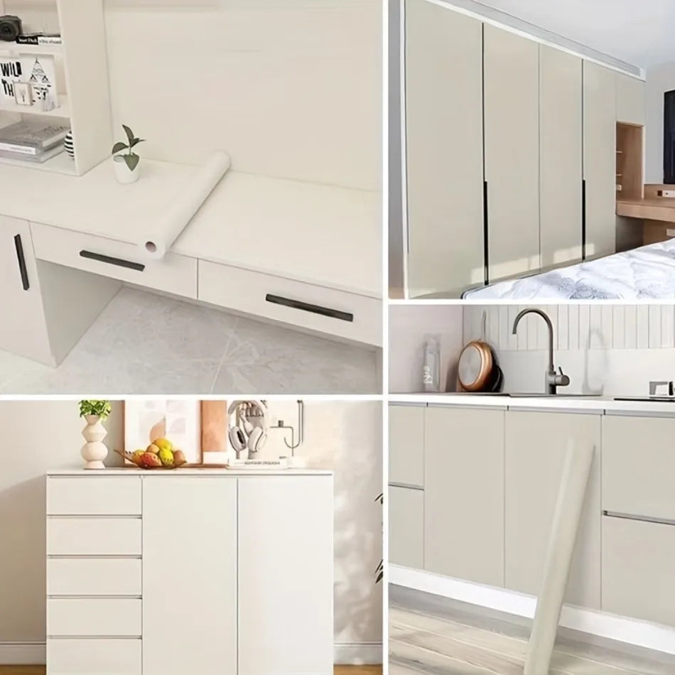 Matte Peel & Stick Wallpaper Self-Adhesive Removable Waterproof Stickers for Kitchen Countertops Cabinets Wardrobes Renovating