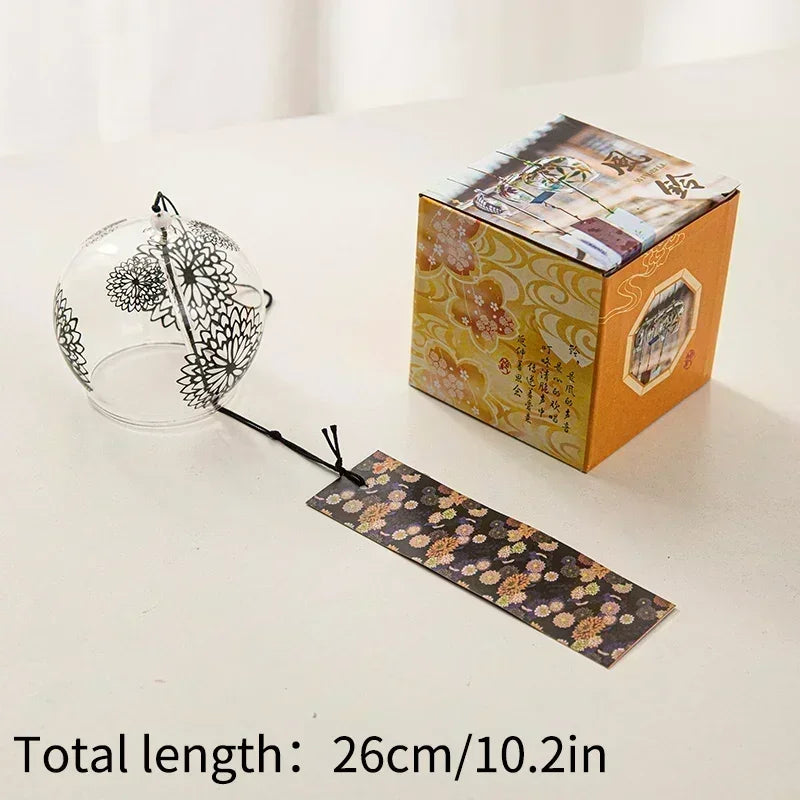 Japanese Wind Chime Handmade Sakura Wind Chimes Garden Decoration Outdoor Glass Furin Wall Hanging Home Decor Small Wind Bells