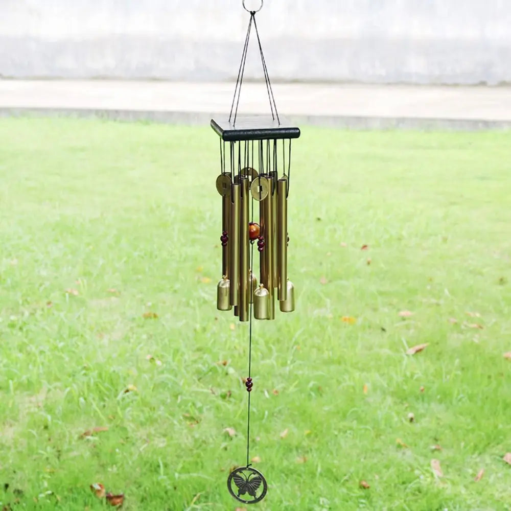 Large Wind Copper Bells Chimes Garden Yard Home Tubes Ornament Decor Outdoor
